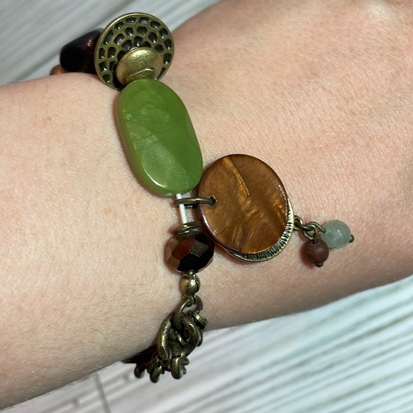 Lia Sophia stretch and chain funky dangle bracelet - Picture 4 of 4